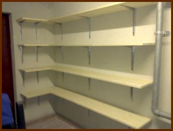 Aménagement d'étagères